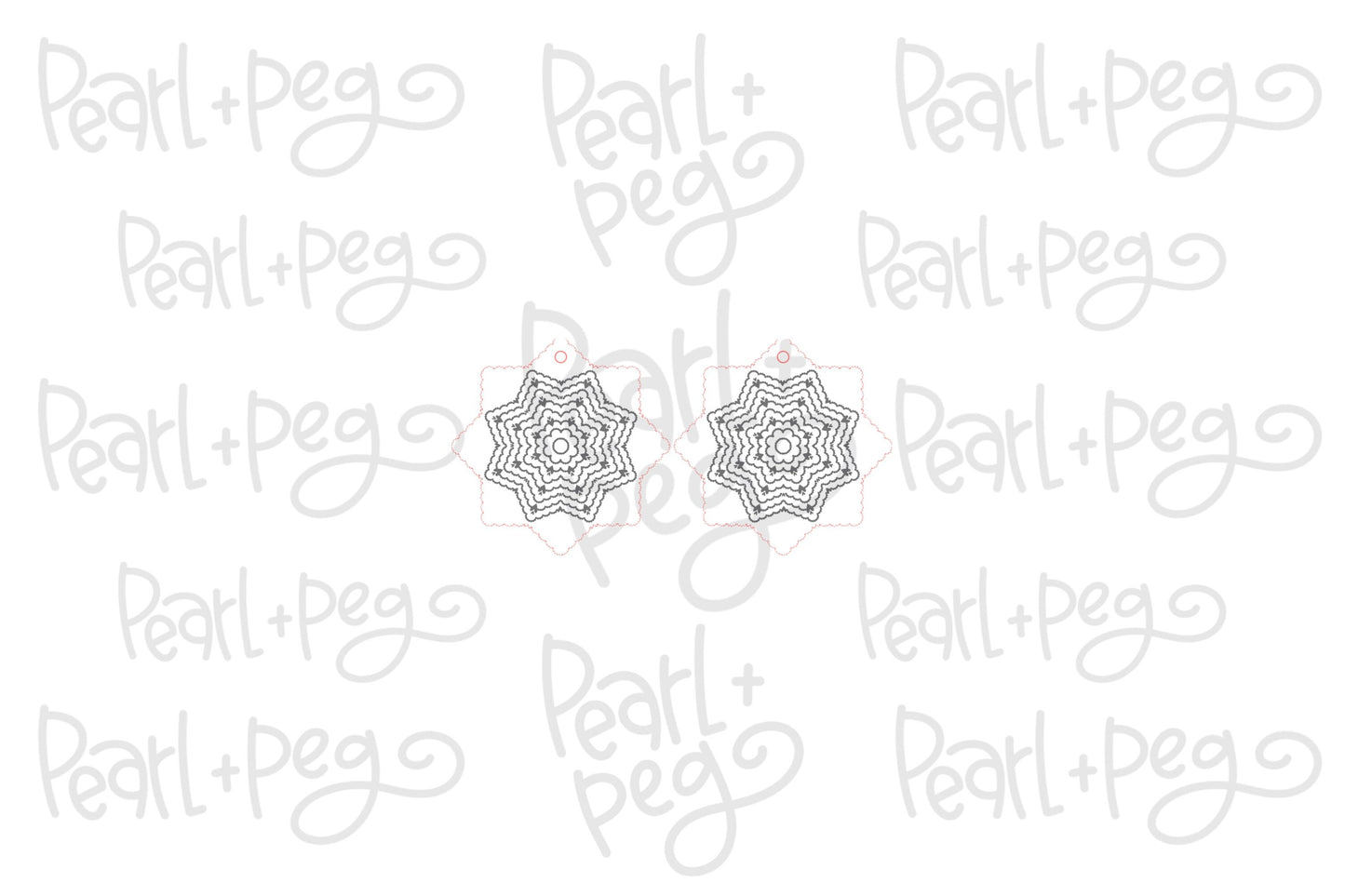 Stacked Doily Laser Engraved Earrings Digital Download