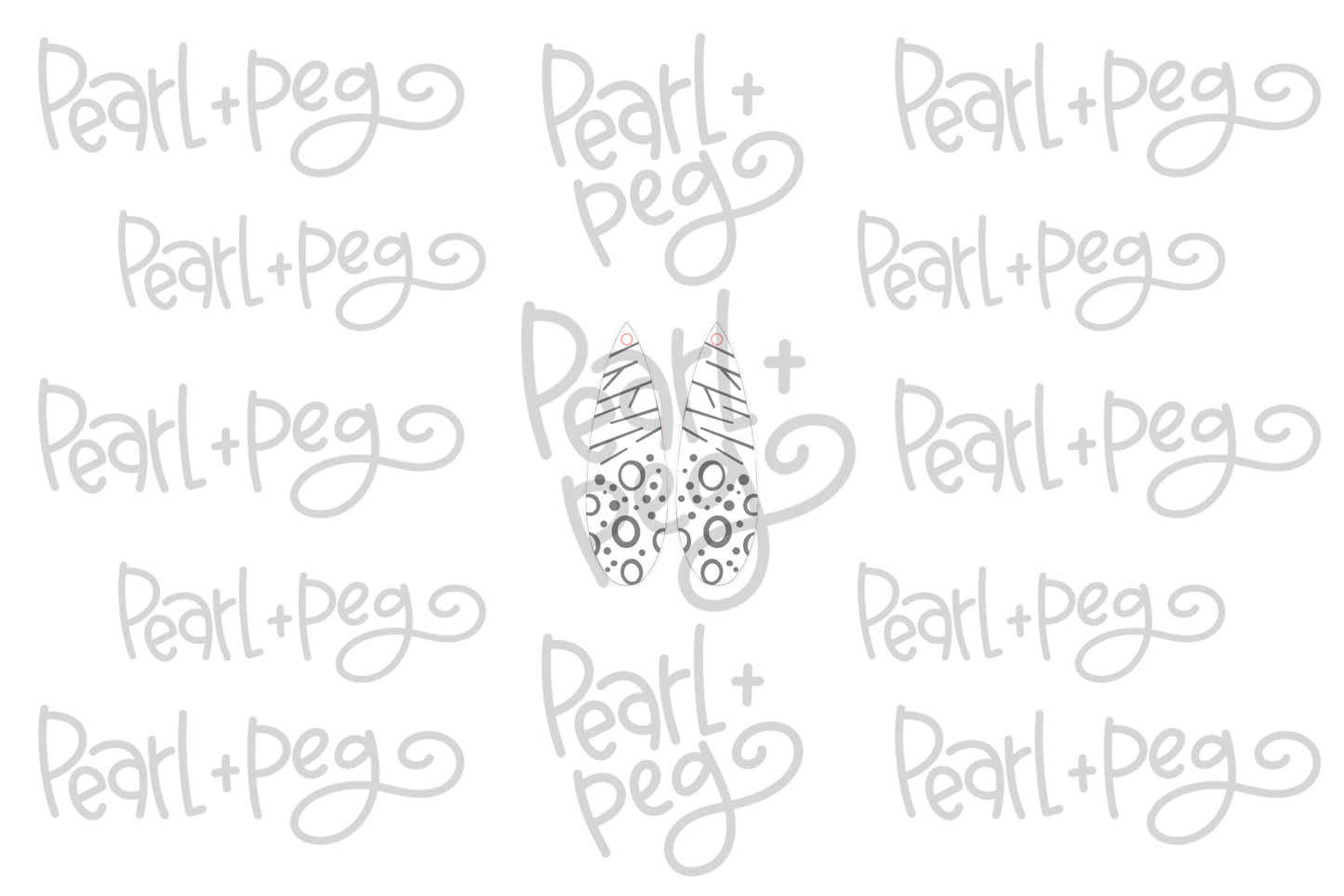 Invert Abstract Skinny Drop Laser Engraved Earrings Digital Download