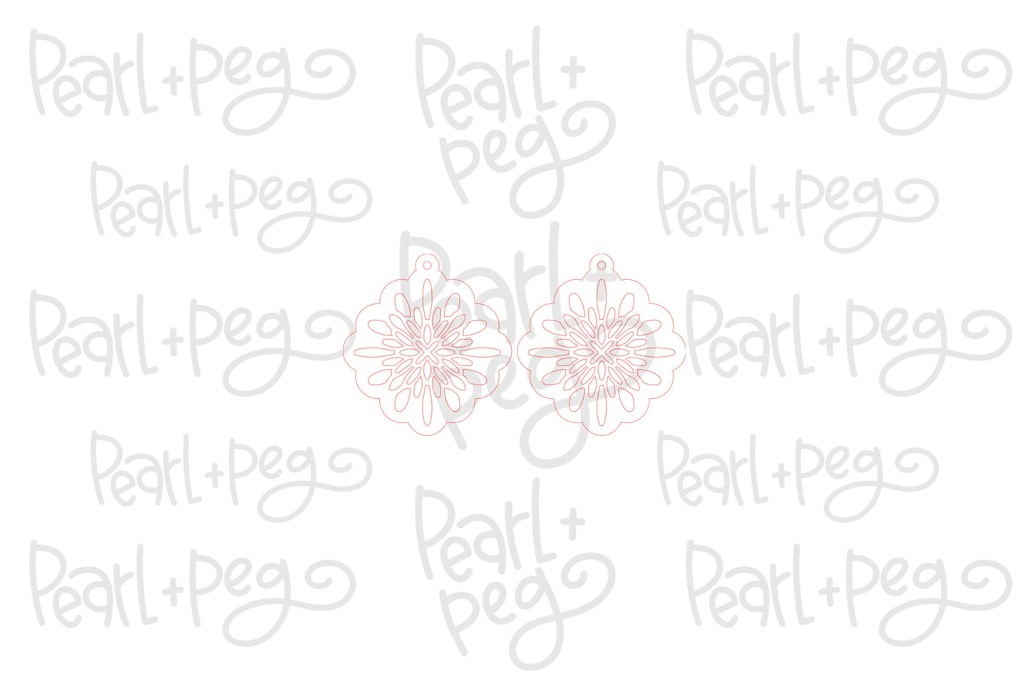 Scalloped Burst Laser Engraved Earrings Digital Download