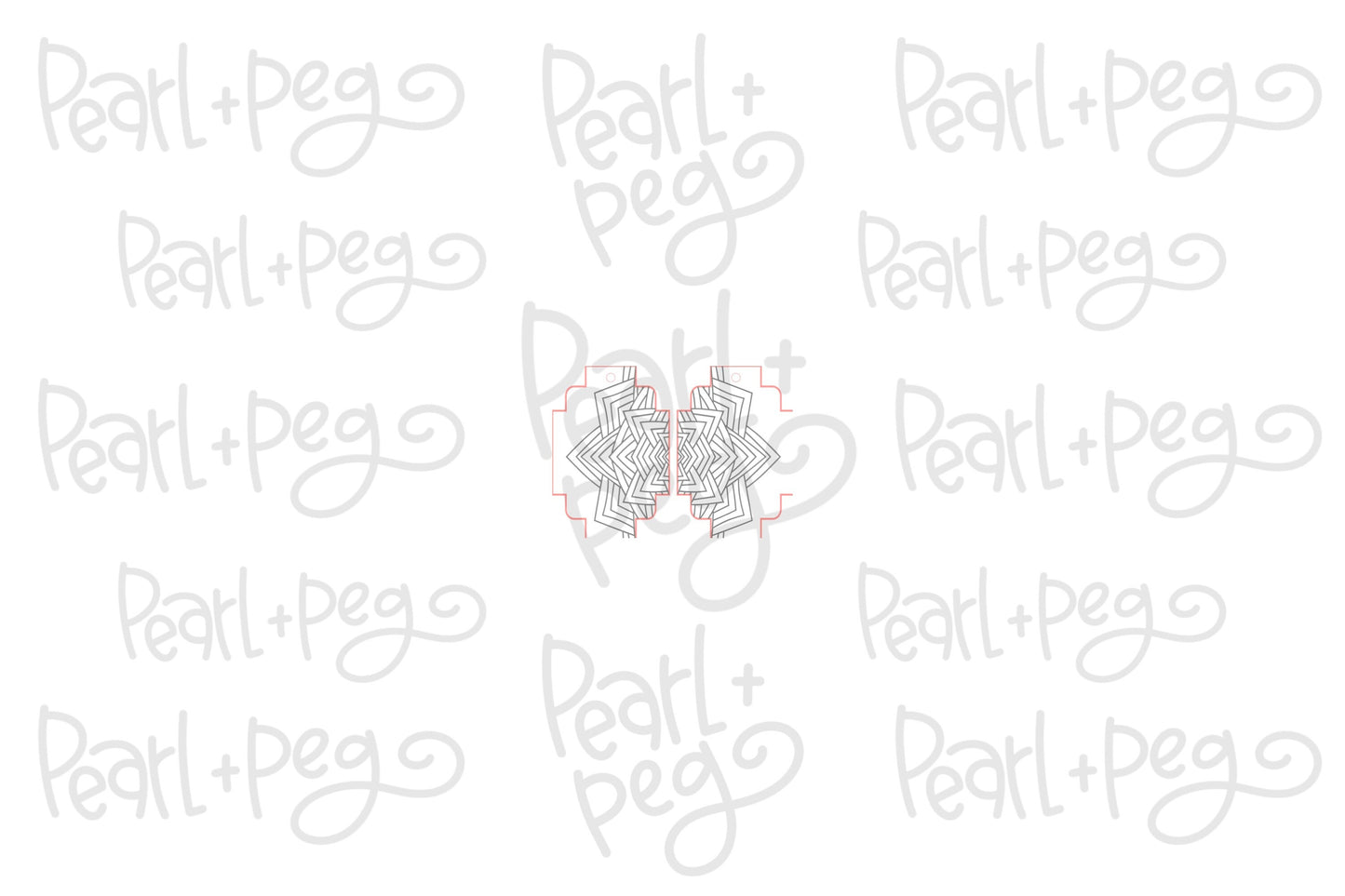 Point Mandala Tribal Laser Engraved Earrings Digital Download