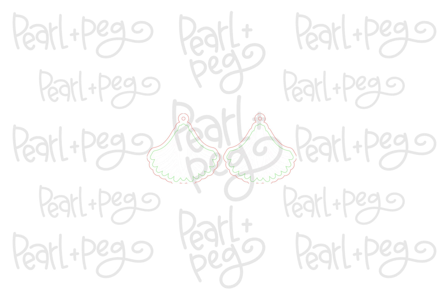 Wide Cascading Drop Laser Engraved Earrings Digital Download