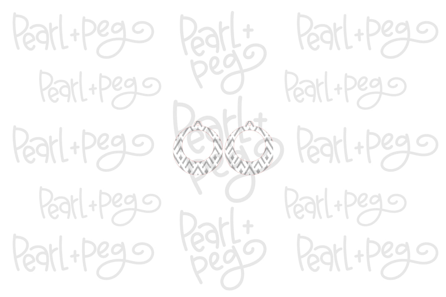 Boho Tri Round Hoop Laser Engraved Earrings Digital Download