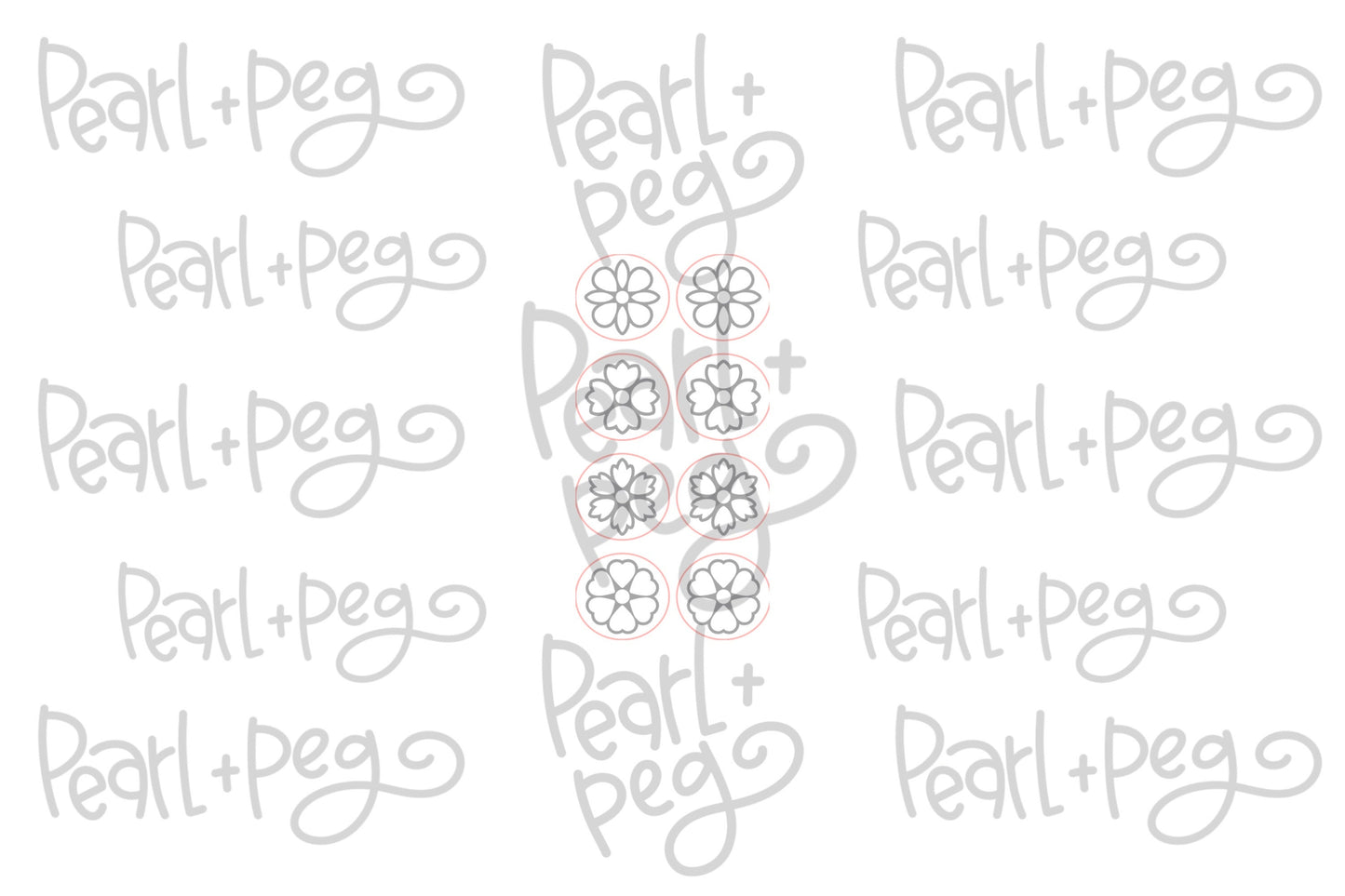 Plump Flower Studs Laser Engraved Earrings Digital Download