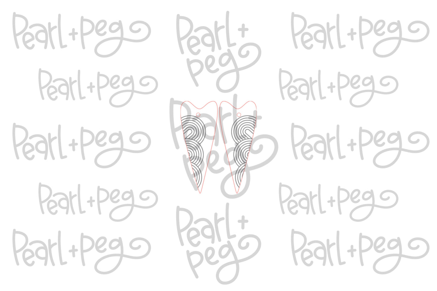 Rainbow Hearts Laser Engraved Earrings Digital Download