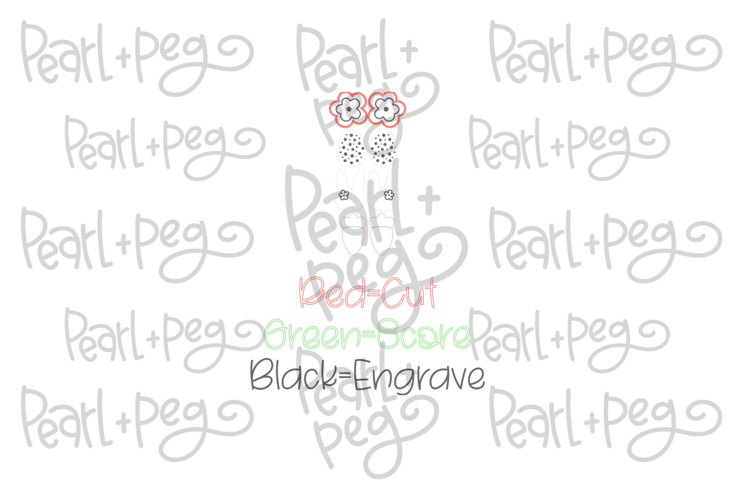 Easter Stud Set Laser Engraved Earrings Digital Download