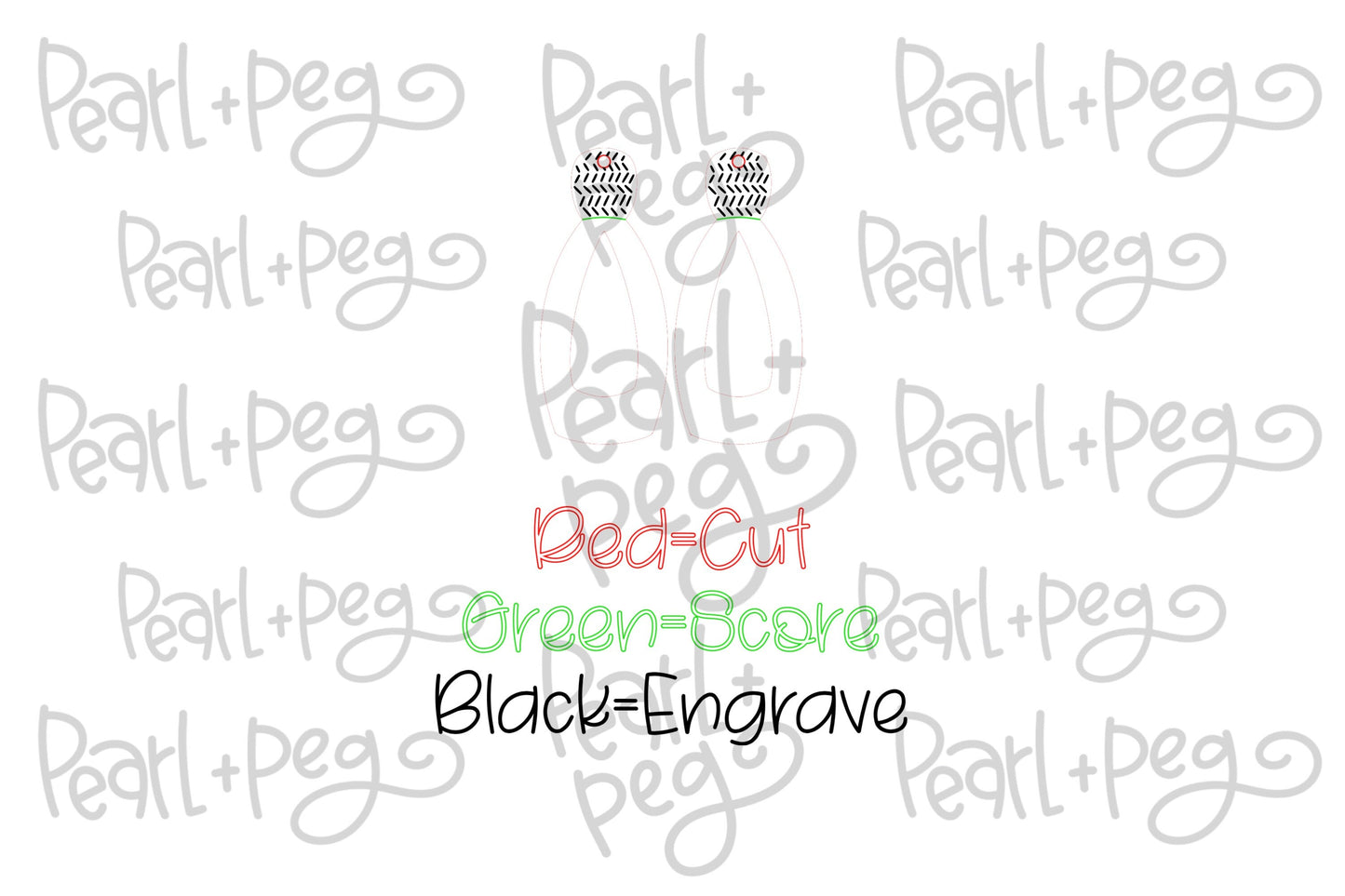 Slashed Top Hoop Laser Engraved Earrings Digital Download