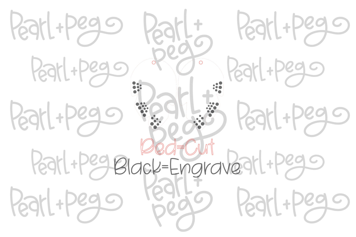 Feather BOHO Dots Laser Engraved Earrings Digital Download