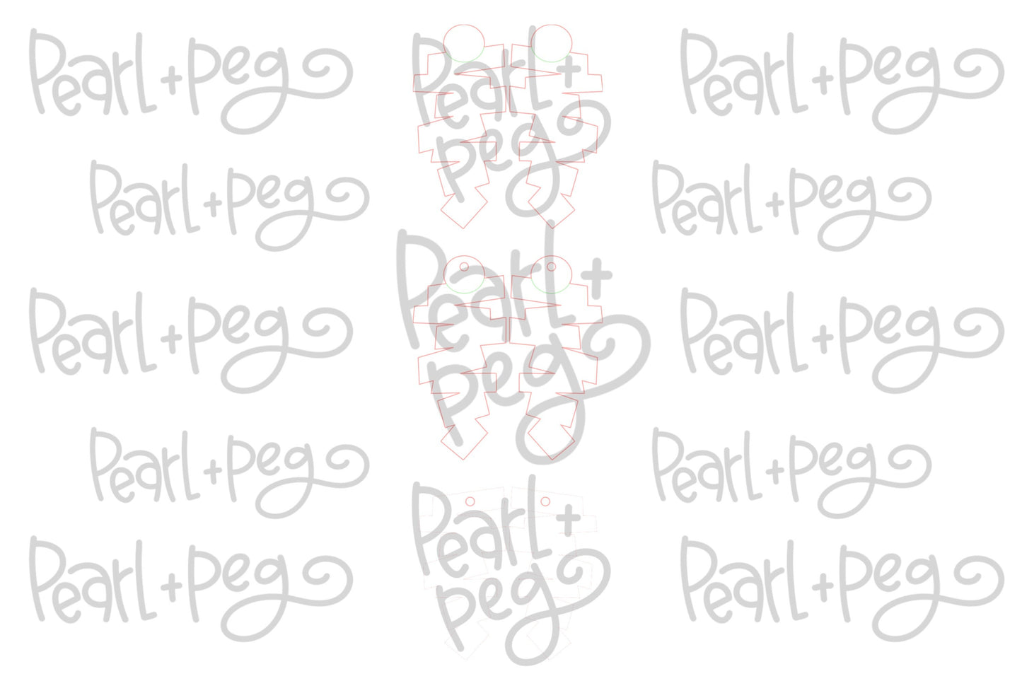 Zig and Zag Variations Laser Engraved Earrings Digital Download