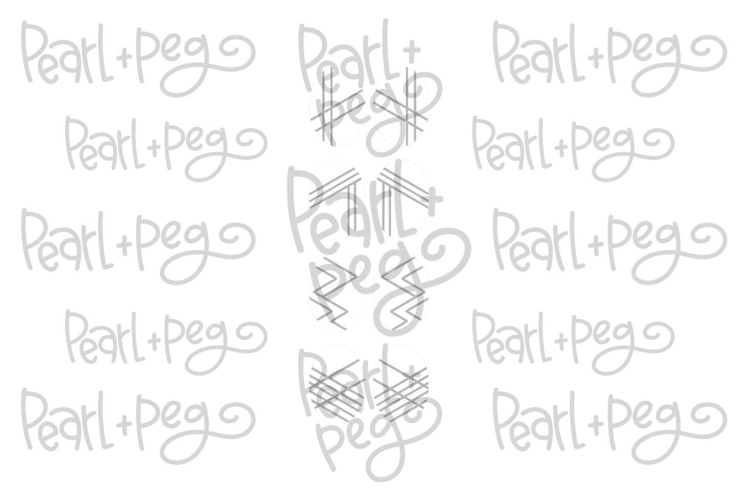 Preppy Oval Studs Laser Engraved Earrings Digital Download