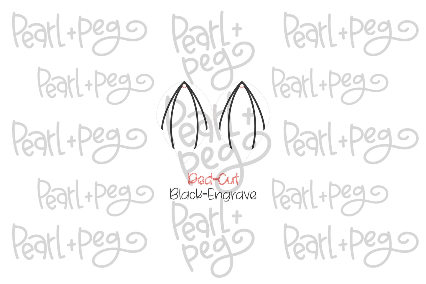 Elegant Shell Drop Laser Engraved Earrings Digital Download