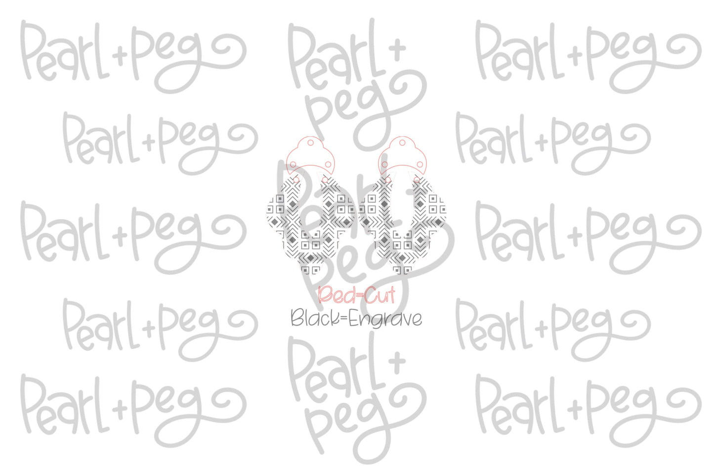 Draped Scallop 2 Part Laser Engraved Earrings Digital Download