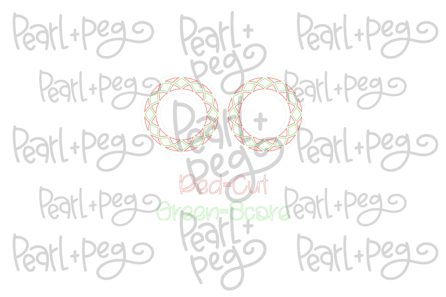 Round Medallion Cutout Laser Engraved Earrings Digital Download