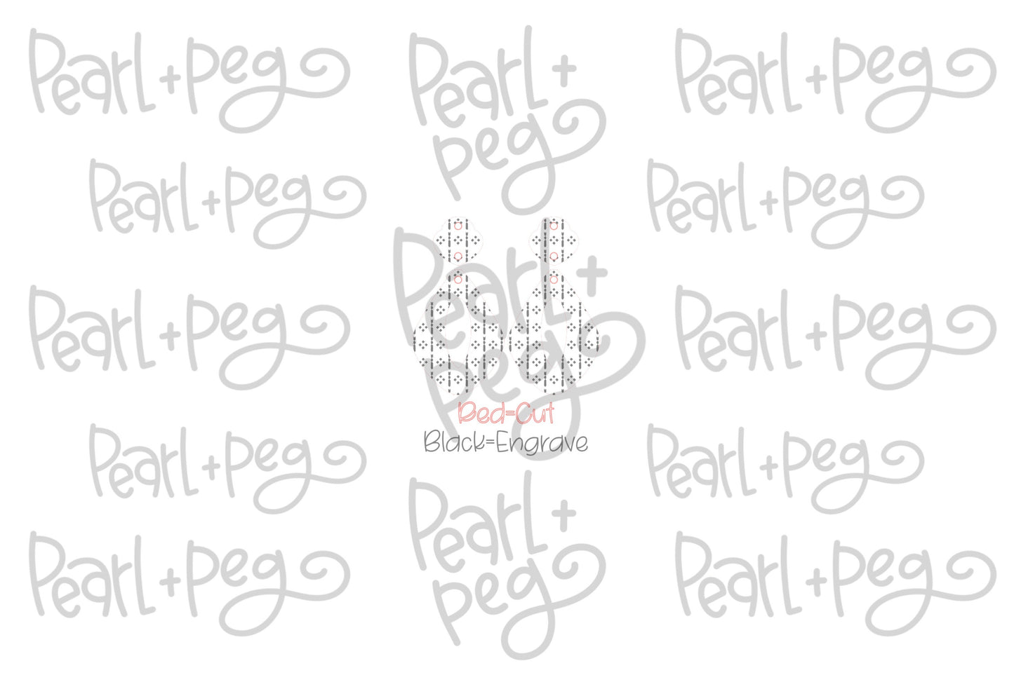 Distressed Slope 2 Part Hoop Laser Engraved Earrings Digital Download