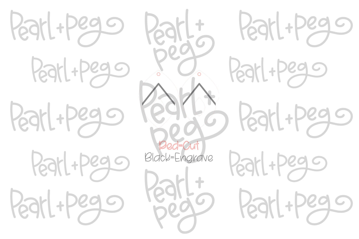 Burrow Drop Hoop Laser Engraved Earrings Digital Download