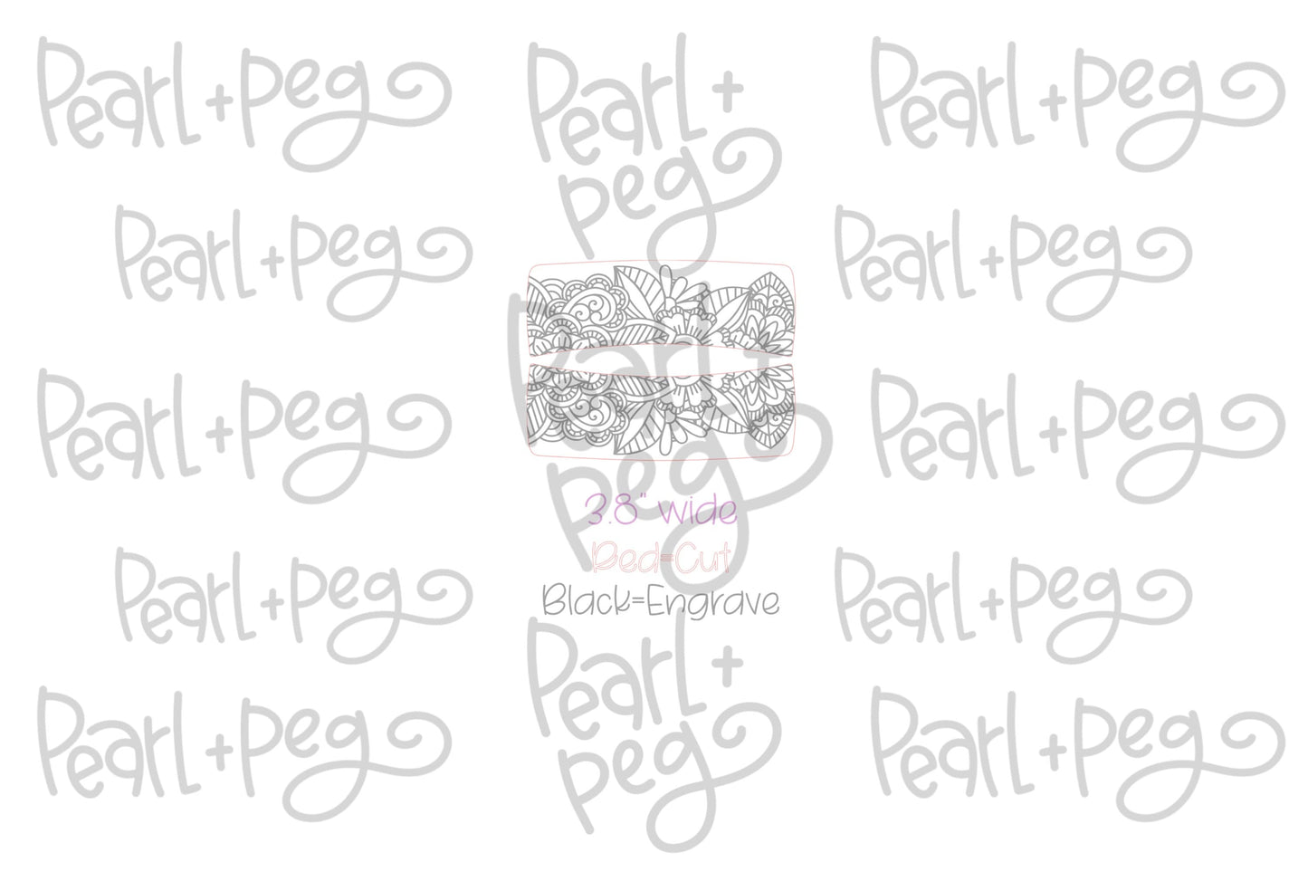 Half Mandala Laser Engraved Hair Clip File