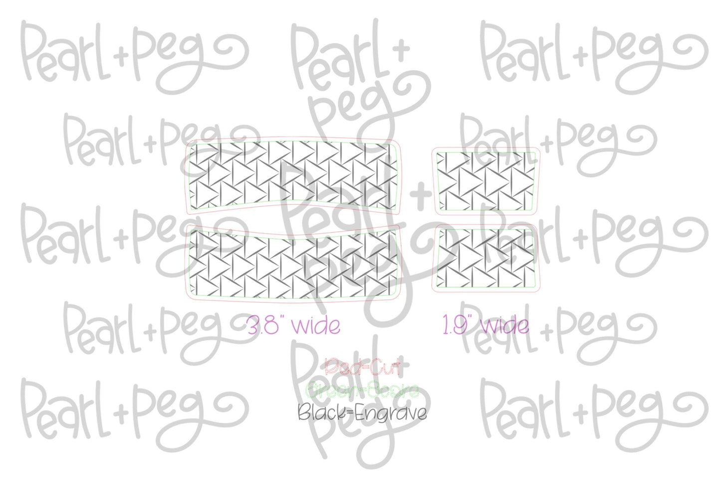 Geometric Triangle Hair Clip Laser Engraved Hair Clip File