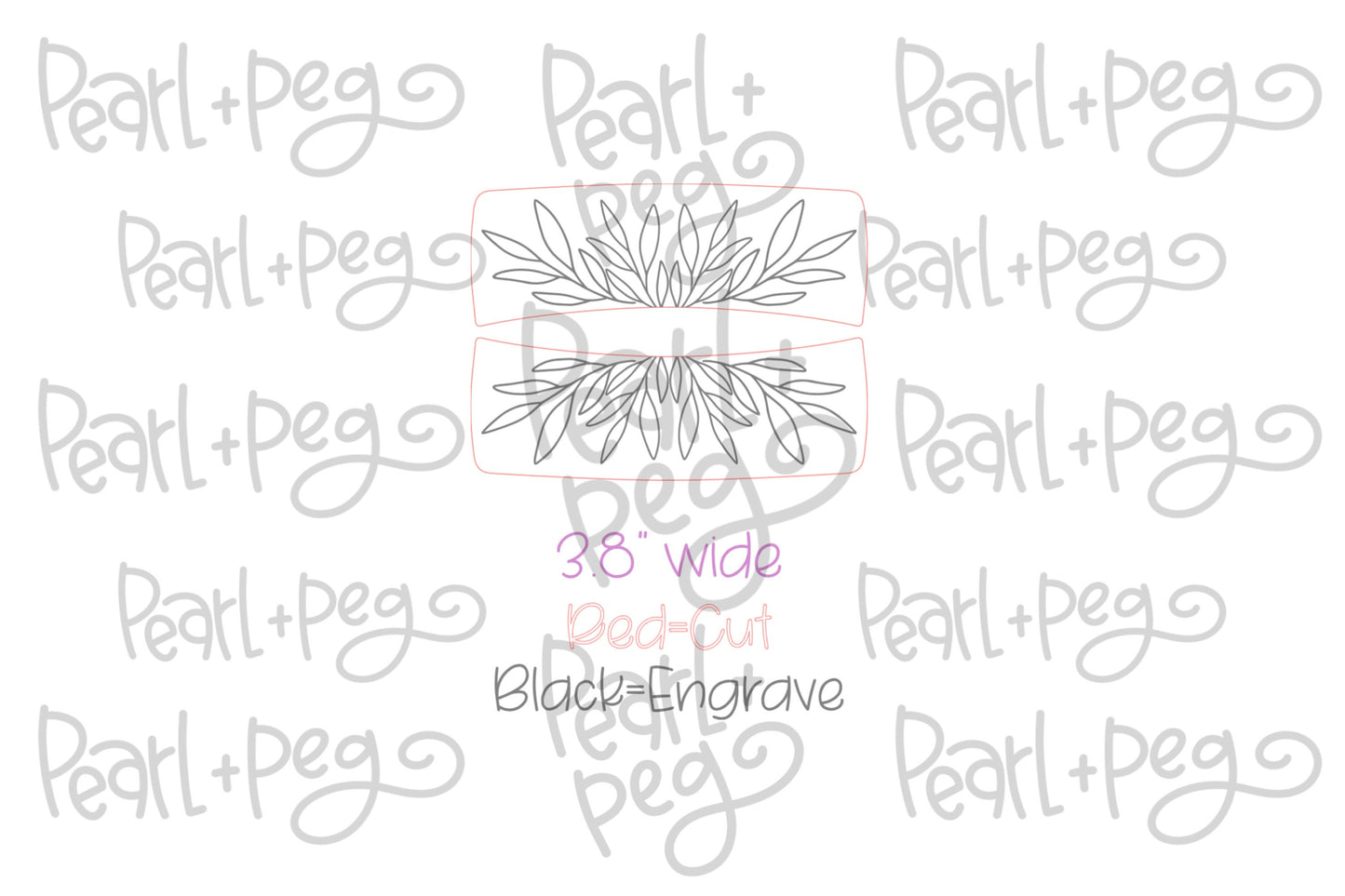 Leaf Swag Laser Engraved Hair Clip File