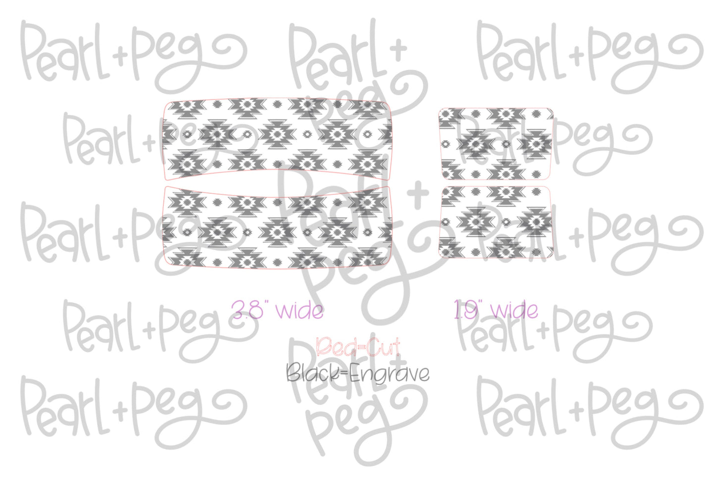 Western Symbol Laser Engraved Hair Clip File