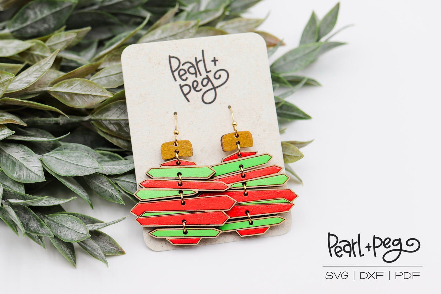 Ornament Multi Part Laser Engraved Earrings Digital Download