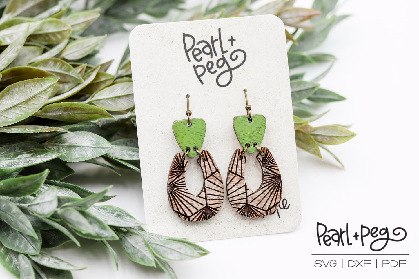 Trendy Boho Lines Laser Engraved Earrings Digital Download