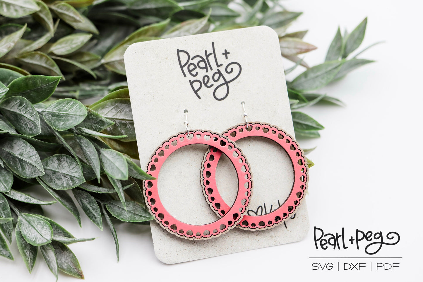 Heart Scallop Hoop Laser Engrave Cut File Valentines