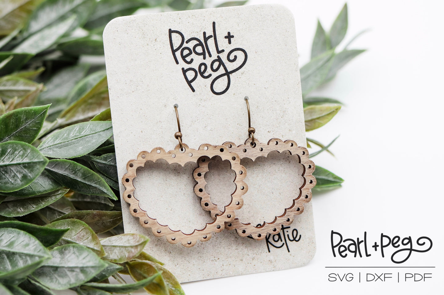 Scallop Heart Cutout Laser Cut File Digital Download SVG Glowforge Valentines