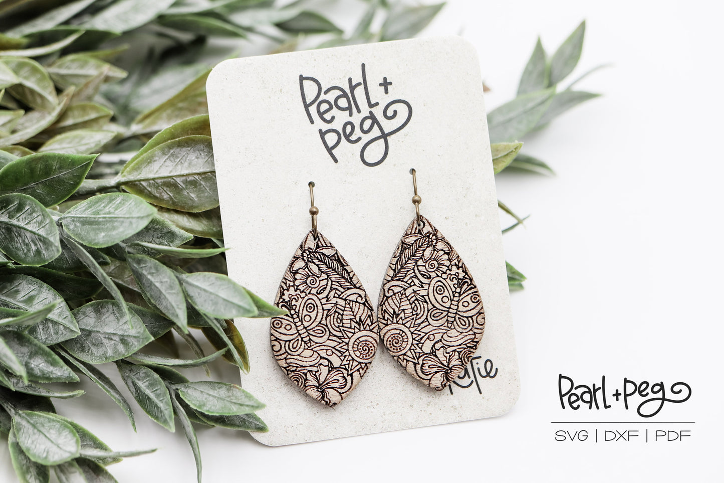 Summer Spirit Mandala Drop Laser Engraved Earrings Digital Download