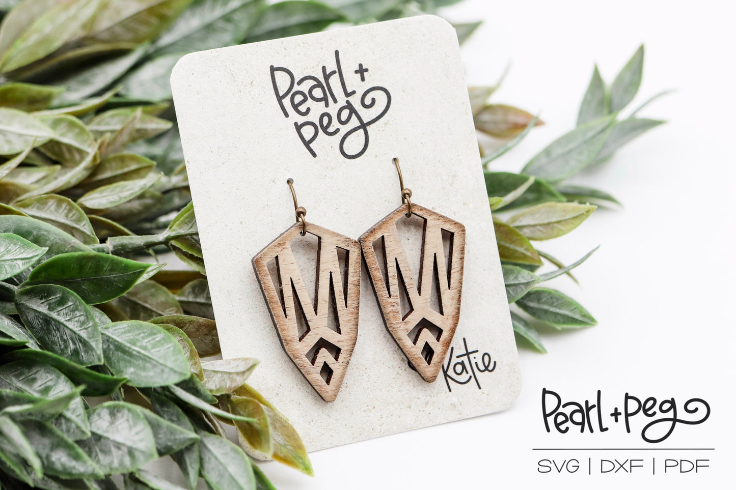 Aztec Boho Triangles Laser Engraved Earrings Digital Download