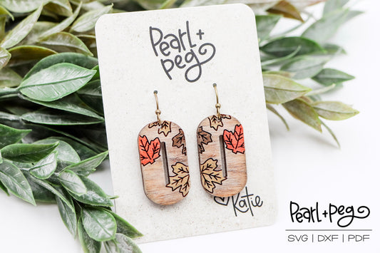 Oval Leaves Hoop Laser Earring Digital Download File-Oct2024