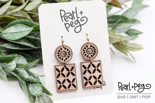 Dashed Quad 2 Part Laser Earring Digital Download File-Oct2024