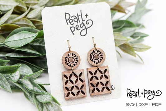 Dashed Quad 2 Part Laser Earring Digital Download File-Oct2024