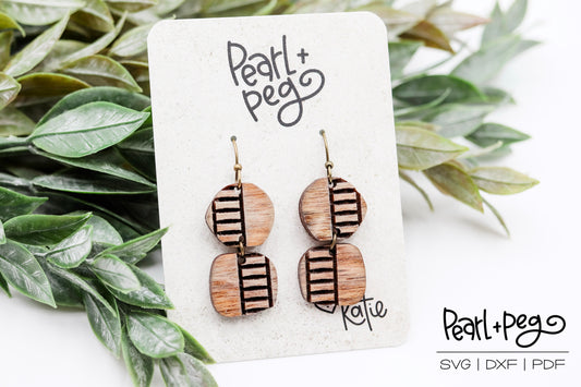 Ladder Step 2 Part Laser Earring Digital Download File-Oct2024