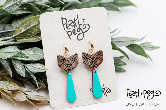 Checkered Drop 2 Part Laser Engraved Digital File-June2024