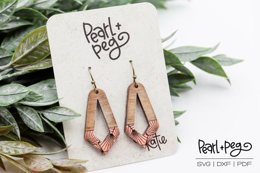 Geometric Lined Diamond Hoop Laser Engrave Digital Download-June2024