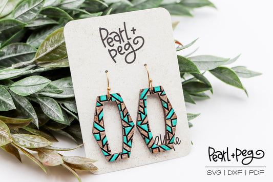 Hexagon Hoop 2 Options Laser Engrave Digital Download-June2024