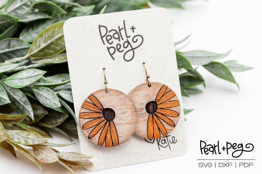 Round Engraved Daisy Laser Engrave Digital Download-June2024