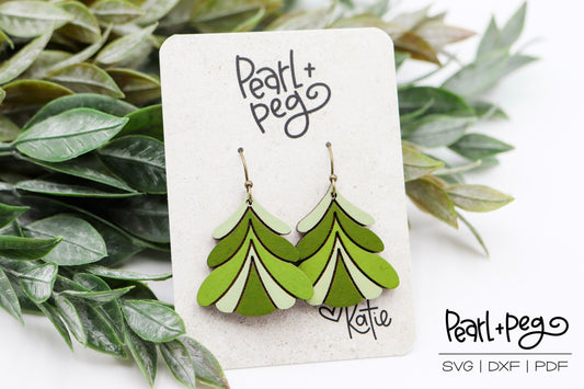 Divided Fluffy Tree Laser Earring Digital Download File-Nov2024