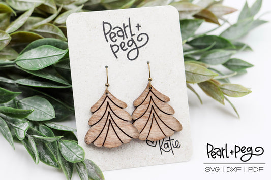 Divided Fluffy Tree Laser Earring Digital Download File-Nov2024