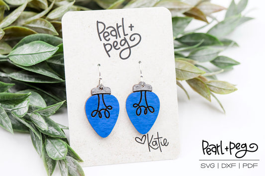 Cute Light Bulb Laser Earring Digital Download File-Nov2024