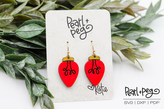 Cute Light Bulb Laser Earring Digital Download File-Nov2024