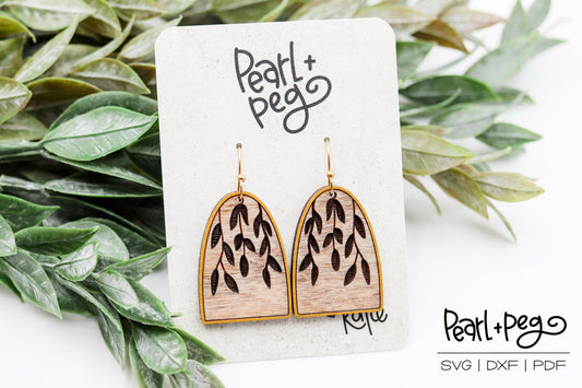 Vined Arch Laser Earring Digital Download File-Nov2024