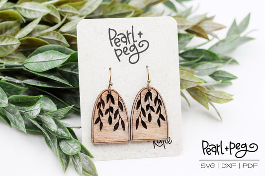 Vined Arch Laser Earring Digital Download File-Nov2024