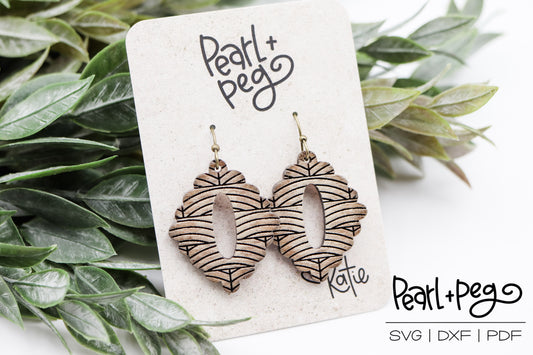 Engraved Scallop Hoop Earring Digital Download File-July2024