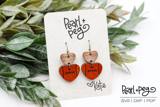 Tri Heart Sports Bundle Laser Earring Digital Download-Dec2024