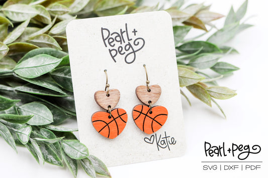 Tri Heart Sports Bundle Laser Earring Digital Download-Dec2024