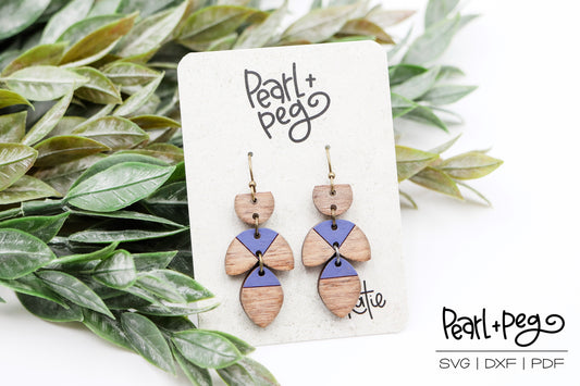 Scored 3 Part Dangle Laser Earring Digital Download-Jan2025