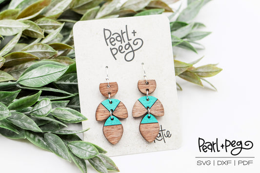 Scored 3 Part Dangle Laser Earring Digital Download-Jan2025