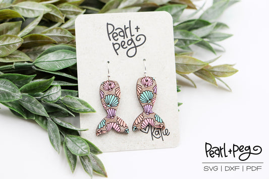 Mermaid Tail Laser Earring Digital Download-Jan2025