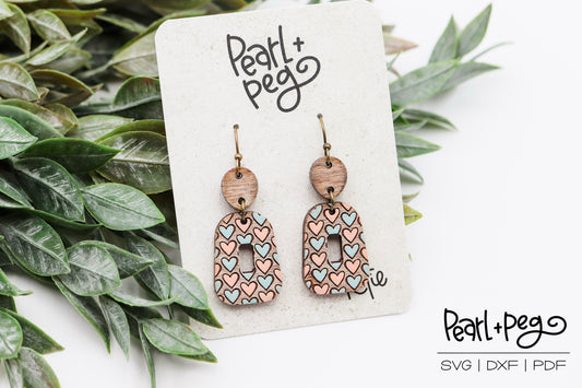 Rounded Heart Stacked 2Part Laser Earring Digital Download-Jan2025
