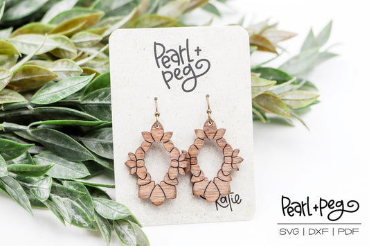 Scored Jeweled Hoop Laser Earring Digital Download-Jan2025